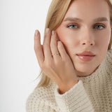 Baguette Diamond Open Cuff Ring, Myn