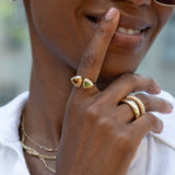 sarah elise jewelry solid gold and natural stone chunky ring stack