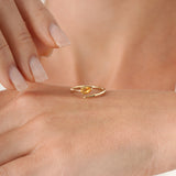 Citrine Wrap Ring, Yue