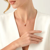 Citrine and Lab Grown Diamond Necklace, Evandria