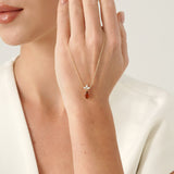 Citrine and Lab Grown Diamond Necklace, Evandria