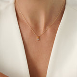 Pear Citrine and Diamond Cluster Necklace, Caelisaria