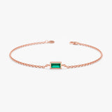 rose gold may birthstone bracelet