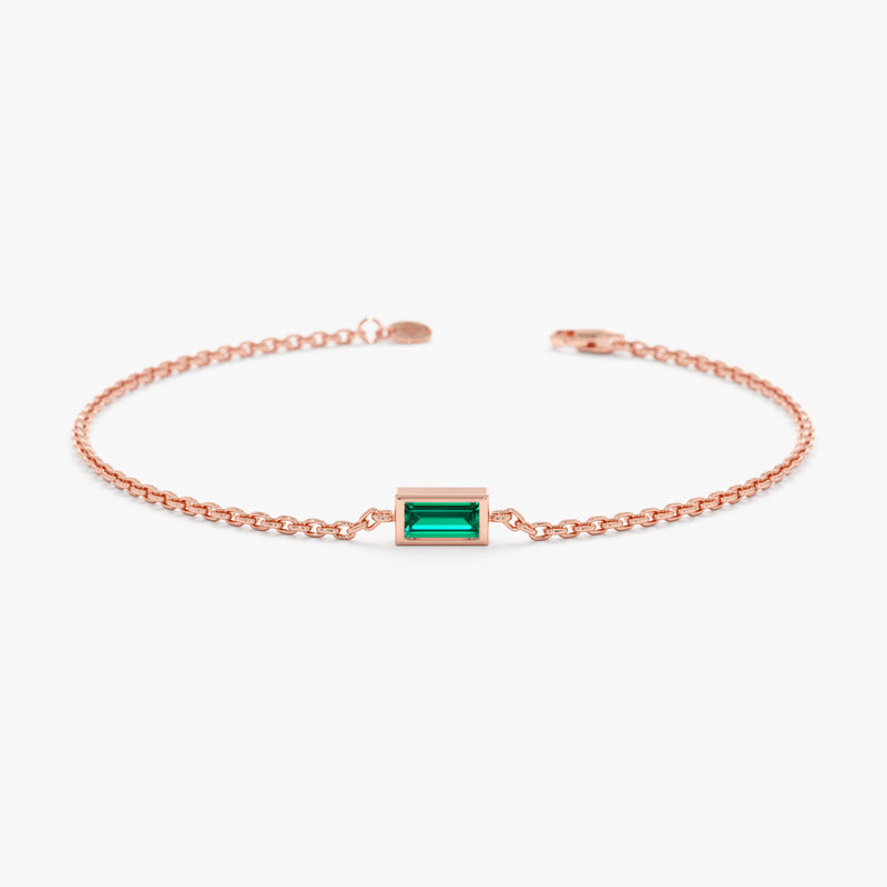 rose gold may birthstone bracelet