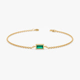 yellow gold emerald bracelet