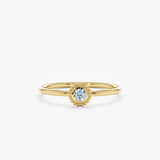 yellow gold aquamarine ring