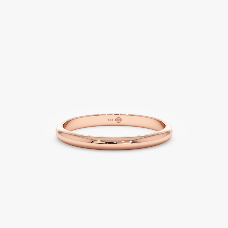 rose gold minimalistic stacking ring
