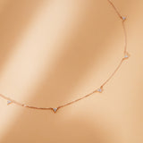 stationed natural diamond clusters in 14k solid gold 