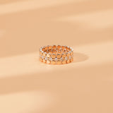 Flat Bead Diamond Eternity Ring