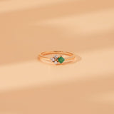 asscher cut emerald band