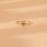 handmade natural green gemstone ring