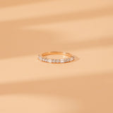 baguette round cut diamond band