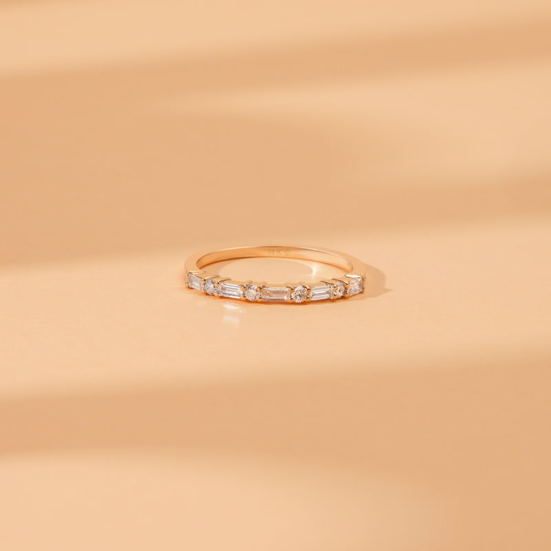 Prong Set Diamond Half Eternity Ring