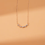 round cut curved diamond bar pendant