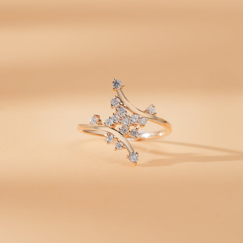 prong set round cut unique band