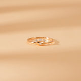 handmade petite evil eye ring in solid gold