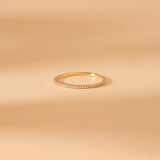 handmade minimalist prong set eternity ring