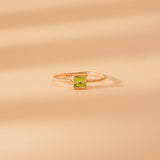 square peridot rope band