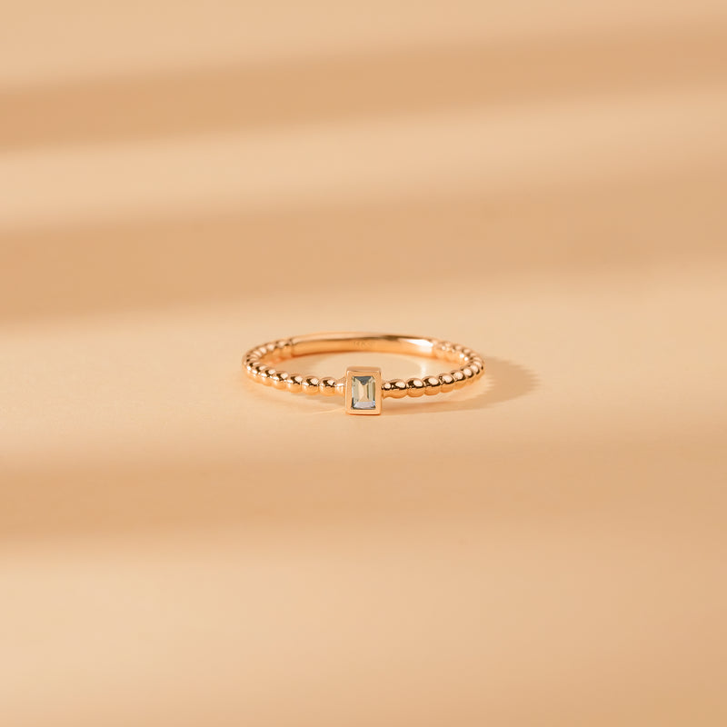 petite ball design bezel set band