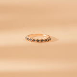 handmade solid gold black diamond ring
