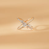 solid gold prong set diamond ring