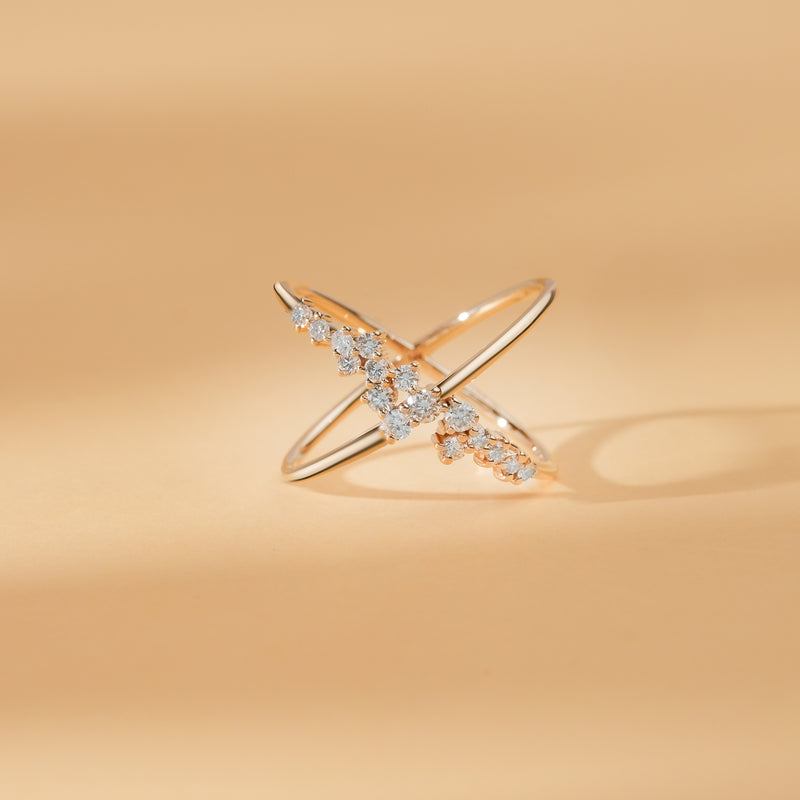 solid gold prong set diamond ring