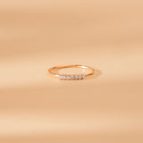 minimalistic 7 diamond thin ring