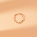 Diamond Crescent Stacking Band