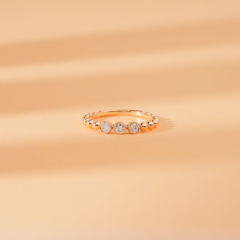 petite bezel set stacking band