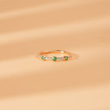 bezel set handmade thin ring