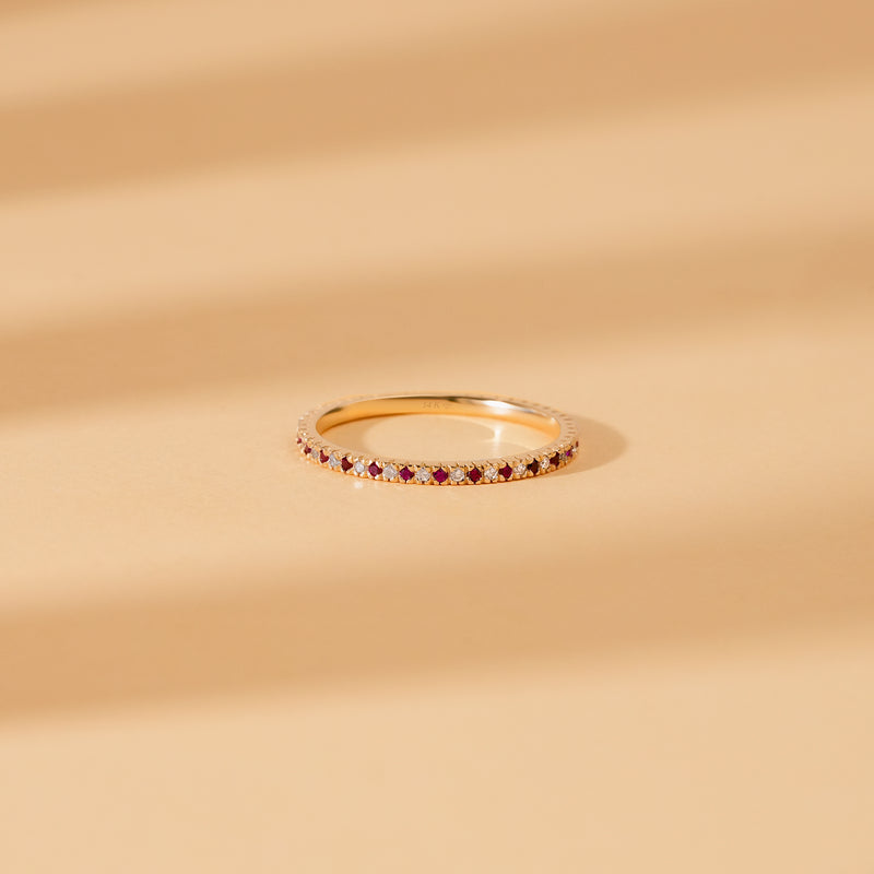 prong set july and april birthstone