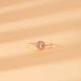 diamond and morganite ring