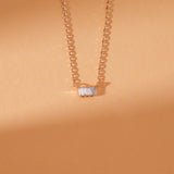 Natural 4 Diamonds Pendant necklace