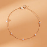 solid gold bracelet with natural pearls 