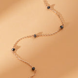 stackable natural dark diamond station bracelet