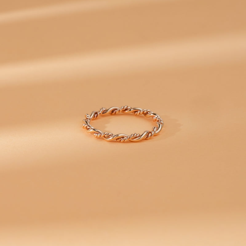 Solid Gold Twisted Rope Ring