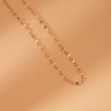 sequin chain solid gold 14k necklace