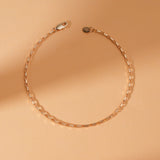 14k Gold Rectangular Box Chain Bracelet