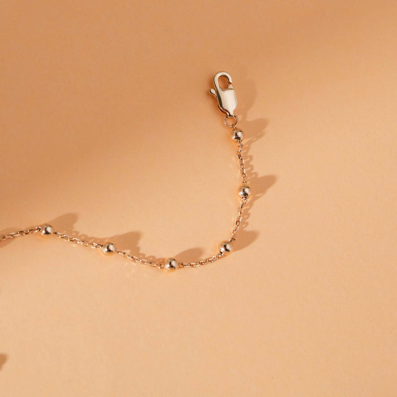 Yellow gold bead chain bracelet