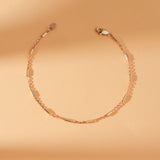 14k Gold Cylinder Bars Stationed Bracelet