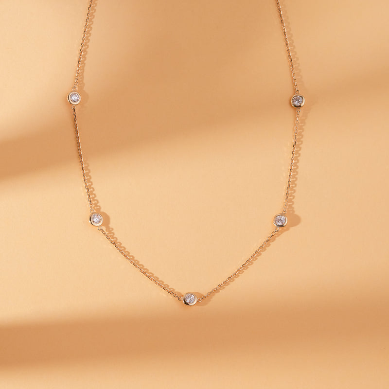 ethically sourced april birthstone diamond necklace