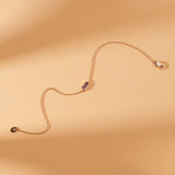 14k or 18k solid gold amethyst baguette cut bracelet