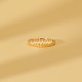 Plain Gold Croissant Ring