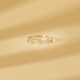 multi clover ring in 18k gold