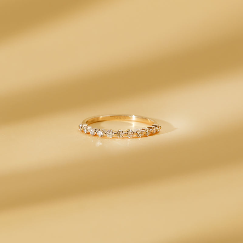 solid gold diamond ring