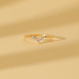 handcrafted diamond nest ring in solid gold 