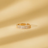 round cut white diamond ring
