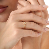 Dainty Diamond Clover Ring, Tova