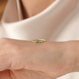 Dainty Emerald and Diamond Ring, Elyn