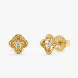 Mini Clover Lab Grown Diamond Studs, Caelivora